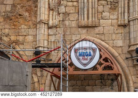S'arenal, Spain; March 13 2022: Megapark Leisure And Party Complex Closed For Renovations During The