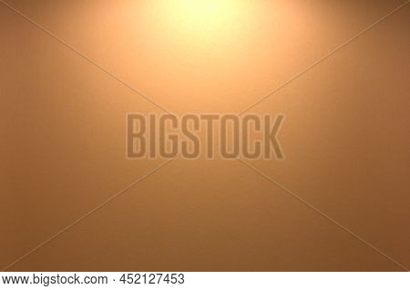 Bronze Background. Light From Above. Paper Background.