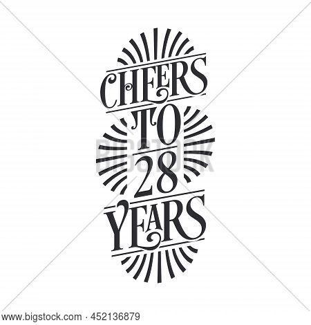 28 Years Vintage Birthday Celebration, Cheers To 28 Years
