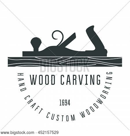 Carpentry Vintage Jointer, Silhouette Of Carpenter Jack Plane Tool, Woodwork, Plane Shave, Wood Proc