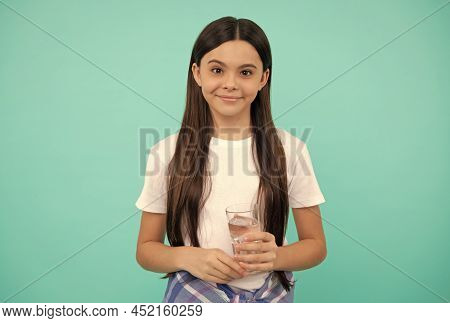 Happy Child Drink Glass Of Water To Stay Hydrated And Keep Daily Water Balance, Water Balance.