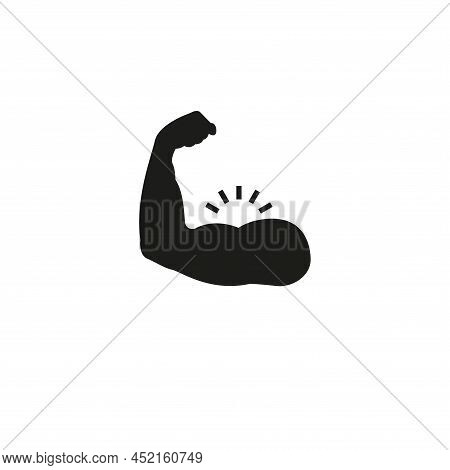 Biceps Icon. Simple Flat Vector Illustration On A White Background.