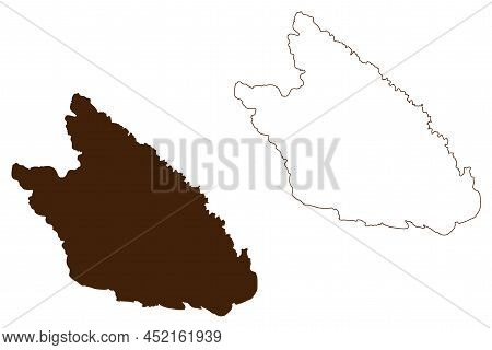 Sveti Grgur Island (republic Of Croatia, Adriatic Sea) Map Vector Illustration, Scribble Sketch Svet