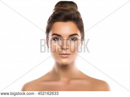 Woman With Collagen Pads Under Her Eyes