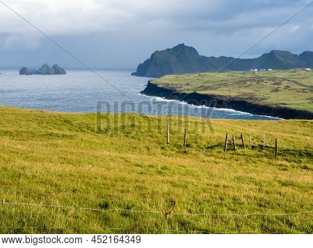 Scenic View From Storhofdi Lookout At The Southernmost End Of Heimaey Island - Westman Islands, Icel