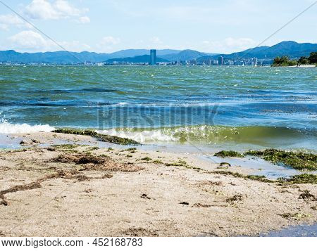 Scenic View Of Otsu City From The Shores Of Lake Biwa - Shiga Prefecture, Japan