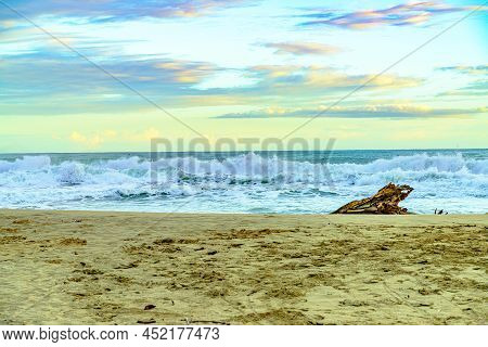 Sunrise At Playa Cocles, Beautiful Tropical Caribbean Beach, Puerto Viejo, Costa Rica East Coast