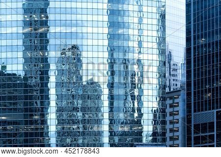 Chicago Buildings And Reflects In The Windows, Urban Style