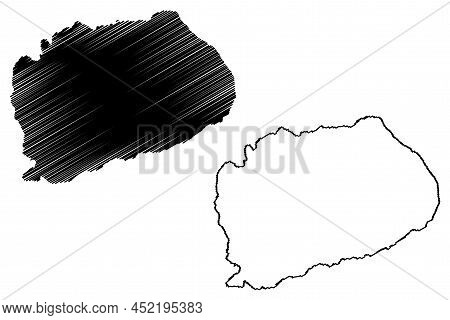 Ombo Island (kingdom Of Norway) Map Vector Illustration, Scribble Sketch Ombo Map
