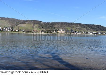 Rhine Waterfront Of Leutesdorf In Early Springtime 2021