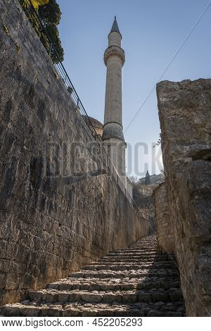 Minaret In The Village Of Pocitelj In The Capljina Municipality In Bosnia And Herzegovina