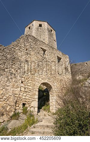 Stone Fortress In Pocitelj Medieval Village In The Capljina Municipality In Bosnia And Herzegovina