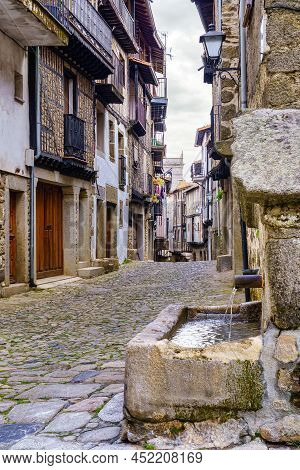 Fountain Of Fresh Water In The Alley Of The Mountain Village Of La Alberca, Salamanca.