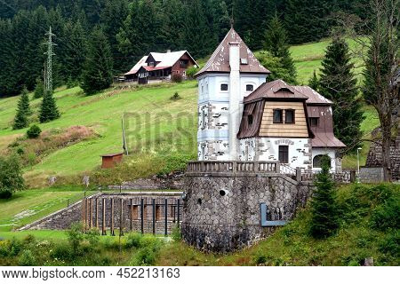 The Dam Labska Prehrada And Hydropower Station In Spindleruv Mlyn On The River Elbe (labe) In Giant 