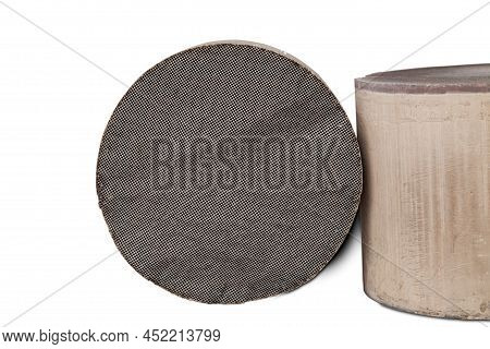 Recycle And Purchase Of Precious Non-ferrous Metals. Close Up On In The Cut Parts Of Broken Ceramic 
