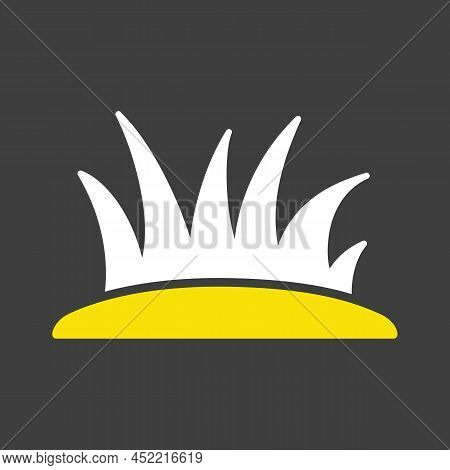 Lawn Grass Vector Glyph Icon. Gazon Sign. Graph Symbol For Agriculture, Garden And Plants Web Site A