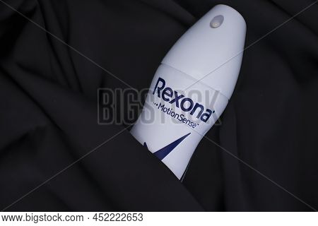September 3, 2022 Ukraine, The City Of Kyiv Rexona Deodorant On A Silk Background