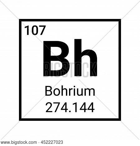 Bohrium Periodic Table Chemical Element Symbol Icon