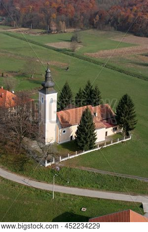 DONJA ZELINA, CROATIA - NOVEMBER 07, 2011: Parish Church of Saint Nicholas in Donja Zelina, Croatia