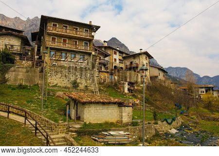 Poffabro, An Historic Medieval Village In The Val Colvera Valley In Pordenone Province, Friuli-venez