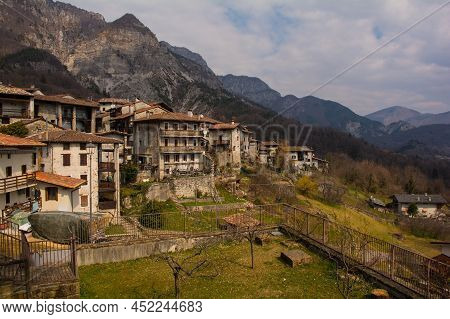 Poffabro, An Historic Medieval Village In The Val Colvera Valley In Pordenone Province, Friuli-venez