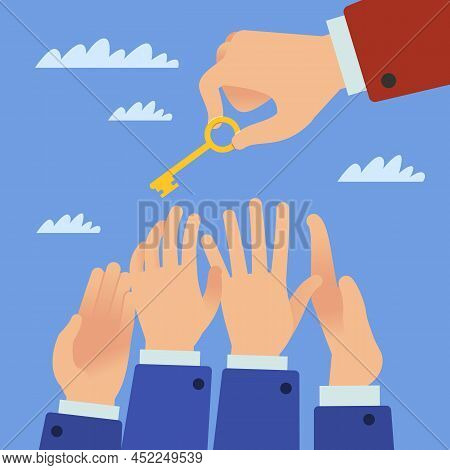 Giving Authority. Great Opportunities, Hand Passes Key, Competition Between Employees, Leadership In