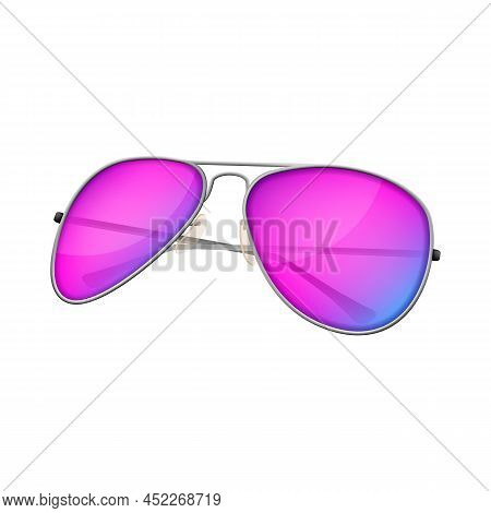 Sunglasses Optic Eyes Protective Accessory Vector. Glamor Sunglasses Summer Optical Tool. Fashionabl