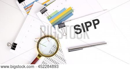 Sipp , Text On White Paper On A Light Background With Charts Paper