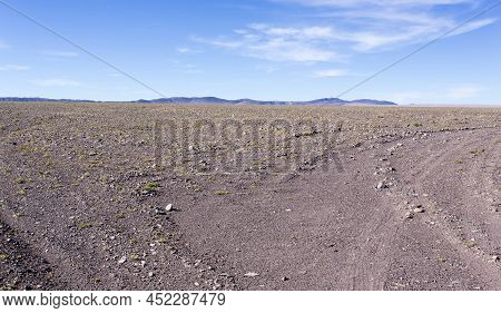 View Of Desert Land Going From Calama To San Pedro De Atacama
