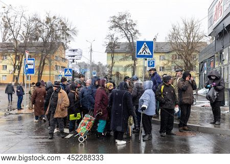Russian-ukrainian War. Humanitarian Aid In Bucha
