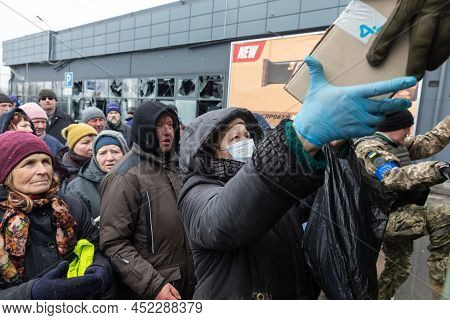 Russian-ukrainian War. Humanitarian Aid In Bucha