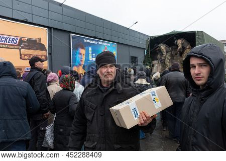 Russian-ukrainian War. Humanitarian Aid In Bucha