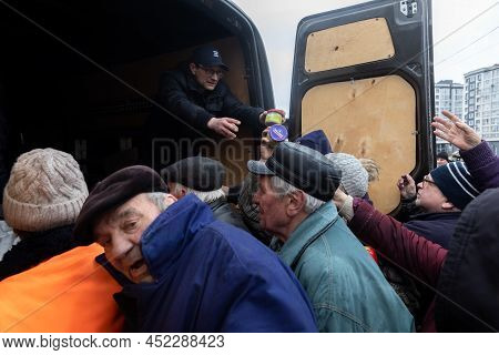 Russian-ukrainian War. Humanitarian Aid In Bucha
