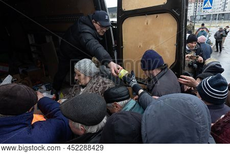 Russian-ukrainian War. Humanitarian Aid In Bucha