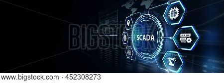 System Supervisory Control And Data Acquisition Technology Concept. Scada. 3d Illustration