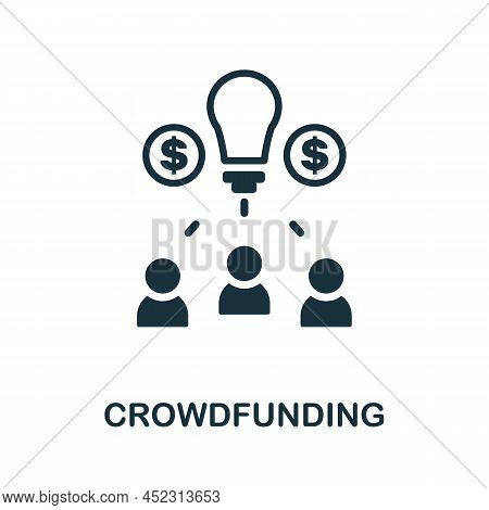 Crowdfunding Flat Icon. Colored Element Sign From Finance Management Collection. Flat Crowdfunding I