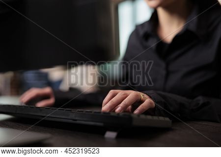 Neural Network Programmer Developing Artificial Intelligence Data Processor. Security Application En