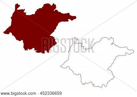 Lambay Island (republic Of Ireland, Irish Sea) Map Vector Illustration, Scribble Sketch Isle Of Reac