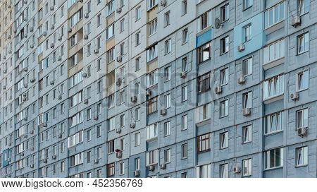 Sleeping District And Buildings Of Big City, Urban Jungle Architecture