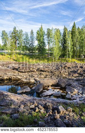 View Of Imatrankoski Rapid (the Imatra Rapid) In Summer, Vuoksi River, Imatra, Finland