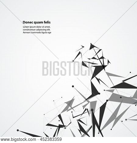 Molecular Structure With Connected Abstract Shapes. Chemistry, Technology, Science, Biology, Neuron,