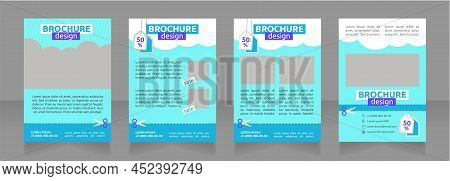 Hotel Discounts For Students Blank Brochure Design. Template Set With Copy Space For Text. Premade C