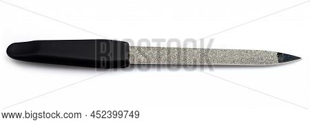 Small Metal Nailfile Isolated On White Background.