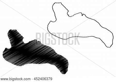 Rantau Island (republic Of Indonesia, South East Asia) Map Vector Illustration, Scribble Sketch Tebi