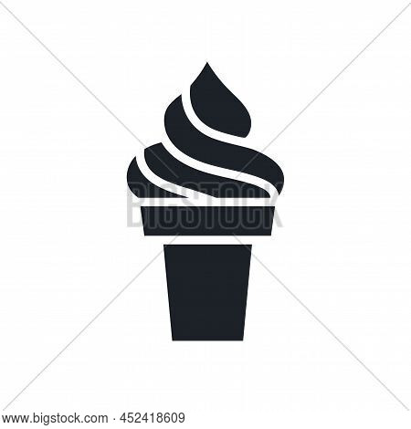 Ice Cream Icon. Food And Drinks Isolated Vector Silhouettes