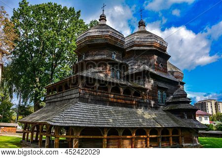 Ancient Wooden St. George`s Church In Drohobych, Ukraine .