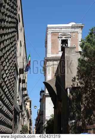 Church Of Saint Clare In The Naples Street Called Spaccanapoli In Italy