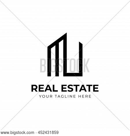 Initial Mu Letter Logo Design Vector Template. Abstract Letter Mu Logo Design