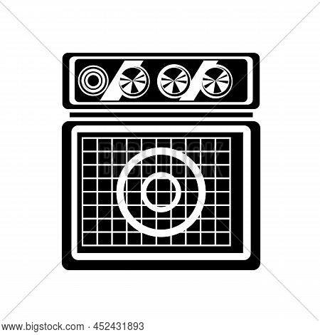 Amplifier Combo Icon Logo Simple Style. Vector Illustration For Music Store.
