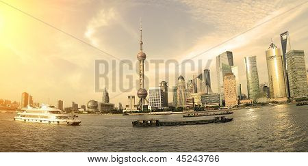 Skyline di Shanghai landmar